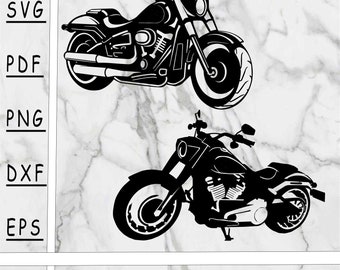 Motorcycle SVG Bundle: Silhouette Cut Files (Digital Download)