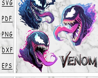 Venom Sticker SVG bundle, Venom Sticker PNG, Venom Sticker DXF, Venom Sticker Pdf, instant download, sticker, digital product