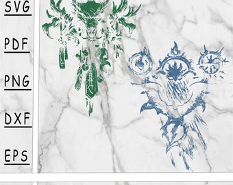 Zauberer Druide SVG, Zauberer Druide PNG, Zauberer Druide PDF, sofortiger Download, Ausschneidedatei, Zauberer, Druide