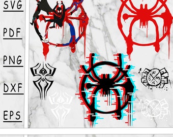 Spider SVG Bundle: Spider-Verse Vector Cut Files (Digital Download)
