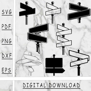 Street sign bundle SVG, street sign PNG, street sign DXF, street sign Pdf, street sign Eps, digital download, instant download
