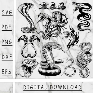 Snake SVG bundle, Snake PNG, Snake DXF, Snake Pdf, Snake Eps,Snake silhouette, instant download, digital product