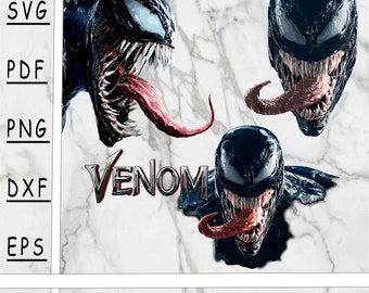 Venom head SVG, Venom head PNG, Venom head DXF, Venom head Pdf, venom, instant download, digital product, spider