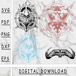 Lilith Inarius SVG, Lilith Inarius PNG, Diablo PDF, Eps, Dxf, instant download, cut file, lilith, inarius