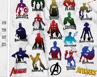 Superhero SVG bundle, Superhero PNG, Superhero DXF, Superhero Eps, digital product, instant download, cricut