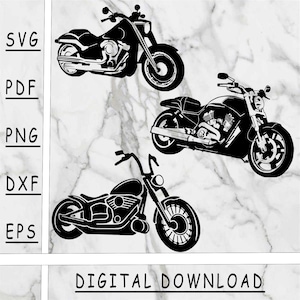Motorcycle SVG bundle #2, Motorcycle silhouette, Motorcycle PNG, Motorcycle DXF, Motorcycle Pdf, Motorcycle Eps, instant download