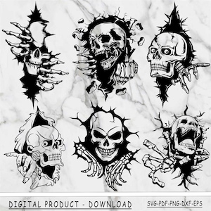 Skull in the wall bundle SVG, Skull in the wall PNG, Skull in the wall DXF, Skull in the wall Pdf Digital Product