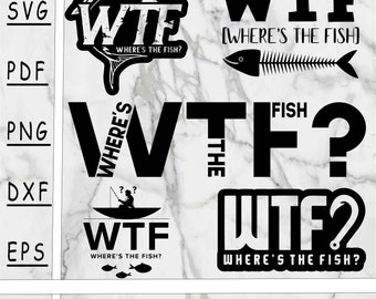 Where's the fish SVG bundle #1, Where's the fish PNG, Where's the fish Dxf, Where's the fish Pdf, Where's the fish EPS, instant download