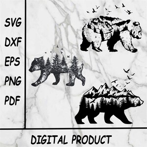Bear SVG, Bear PNG, Bear DXF, Bear Pdf Digital Product