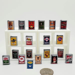 1:12 Scale Miniature Motor Oil Can Garage Props