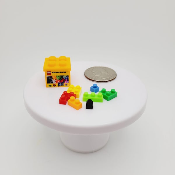 Dollhouse Building Blocks Case With Building Blocks Miniature Toy