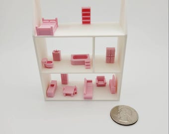 Miniature Dollhouse 15 pc Furniture Set Dollhouse Toys