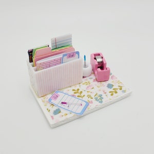 Dollhouse Miniature Desk Organizer 1:12 Scale