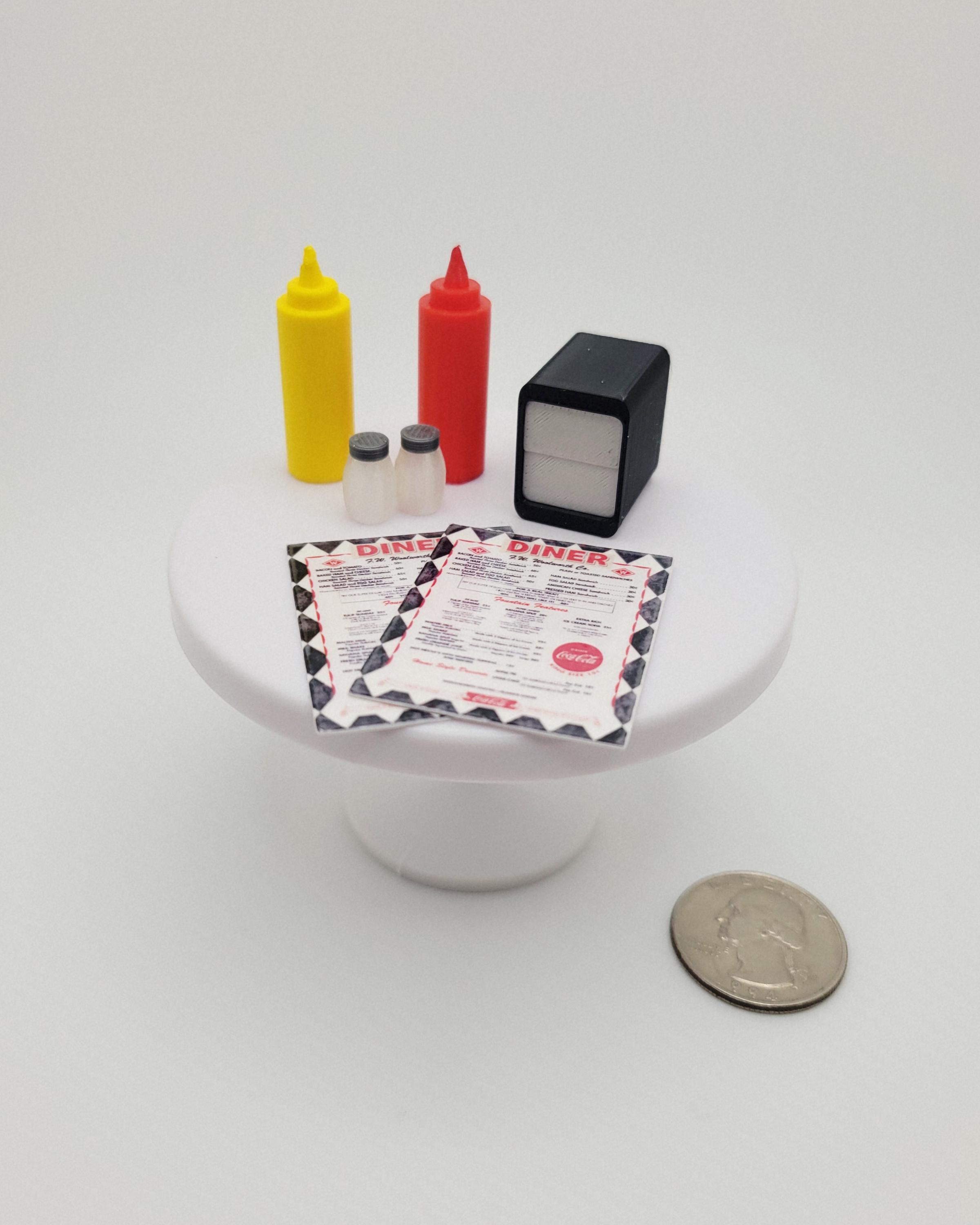 1:10 Scale Miniature Diner Set Toy Photography Prop