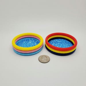 1:12 Scale Dollhouse Miniature 3 Ring Pool