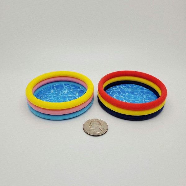 1:12 Scale Dollhouse Miniature 3 Ring Pool