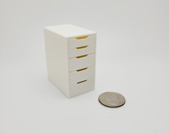 1:12 Dollhouse Miniature Craft Storage Cabinet Slim Version