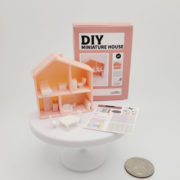 Miniature IKEA Dollhouse With Tiny Furniture/Dollhouse For A Dolls House 1:12 Scale