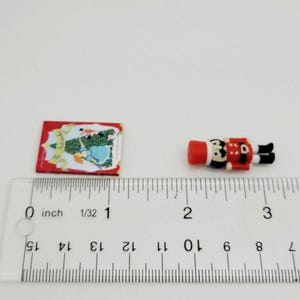Dollhouse Miniature Christmas Nutcracker Toy with Faux Book 1:6 Scale image 4
