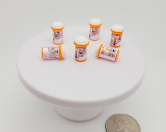 Miniature Prescription Bottles Set of 2