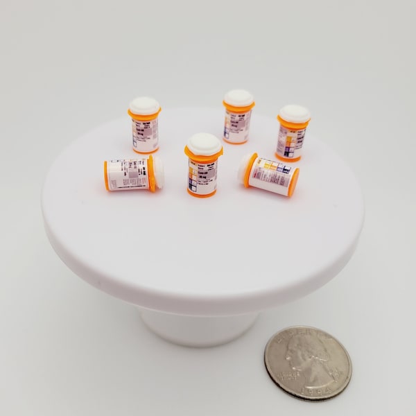 Miniature Prescription Bottles Set of 2