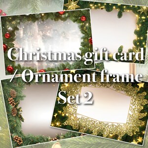 Christmas gift card / decorative ornament frame, Set 2