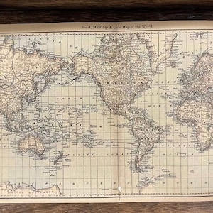 Miniature Multi-Scale World Map, Chart, or Diagram- dollhouse curiosity- mini navigation, observatory, school prop-