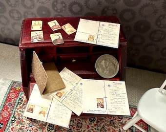 1:12 Victorian Women's Arrest and Booking File Folder Dollhouse Miniature- diorama true crime scene curiosity- detective police case-