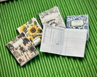 1:12 1-Piece Composition Notebook Dollhouse Miniature- Tiny Journal Book- Diorama Diary-