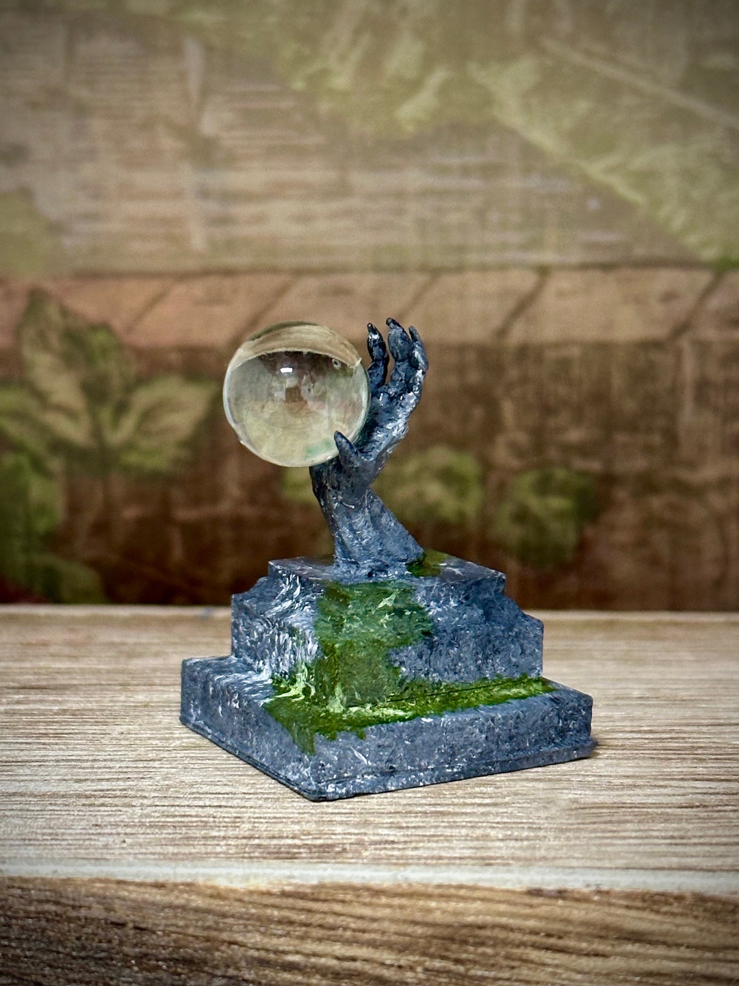 Multiscale 112 Zombie Orb Headstone Statue Dollhouse Miniature Tiny Grave Marker Diorama