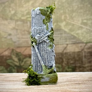 Multi-Scale 1:12 Tree Anchor Trunk Headstone Statue Dollhouse Miniature- tiny diorama cemetery monument-Halloween town prop- graveyard