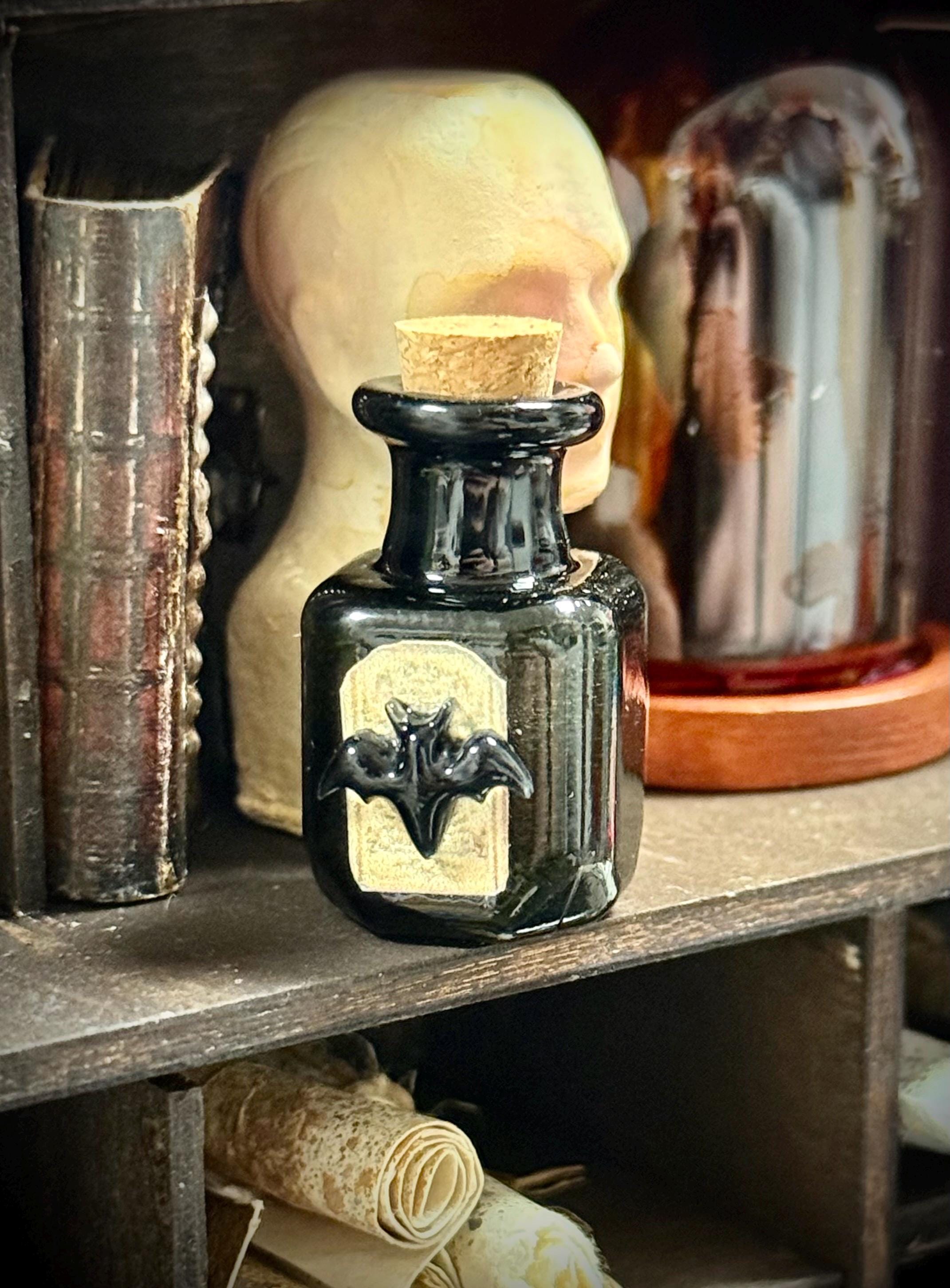 1:12 or Multi-scale Bat Potion Bottle Dollhouse Miniatures- Halloween ...