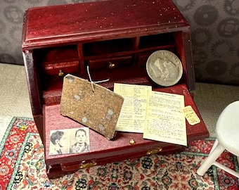 1:12 Victorian Child Arrest File Folder Dollhouse Miniature- curiosity prop- diorama, crime scene- tiny true crime detective case file-