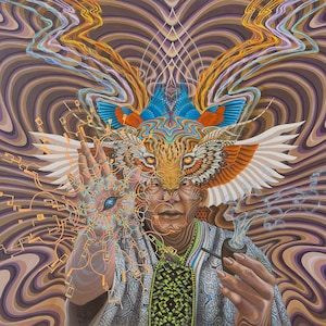 Mundo Icayari – Visionary Poster Print by Luis Tamani – Mystical Spiritual Art