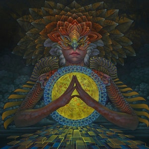 Abundancia del Corazon – Visionary Canvas Wall Art by Luis Tamani – Sacred Plant & Spirit Artwork