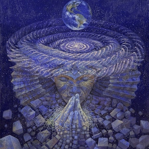 Creation – Visionary Canvas Wall Art by Luis Tamani – Psychedelic Nature Print