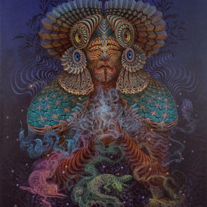 Mariri - Carte postale visionnaire de Luis Tamani - Mini impression d'art spirituelle