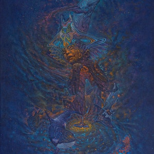 Birth – Visionary Canvas Wall Art by Luis Tamani – Psychedelic Nature Print
