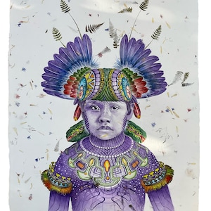 Niño Arcoiris – Visionary Poster Print by Luis Tamani – Mystical Spiritual Art
