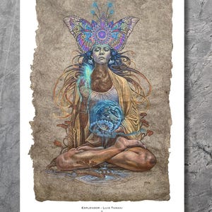 Splendor – Psychedelic Poster Print by Luis Tamani – Visionary Shamanic Art
