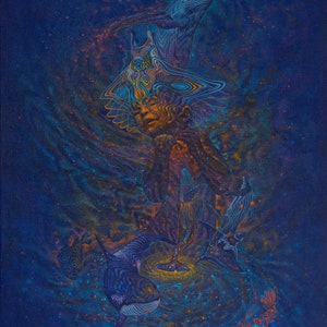 Birth – Psychedelic Poster Print by Luis Tamani – Visionary Shamanic Art