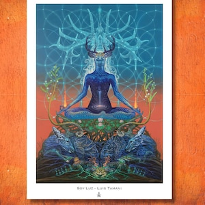I Am Light – Visionary Canvas Wall Art by Luis Tamani – Sacred Plant & Spirit Artwork