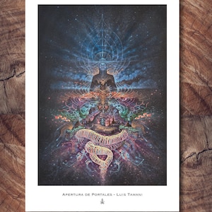 Portals Opening – Visionary Poster Print by Luis Tamani – Mystical Spiritual Art