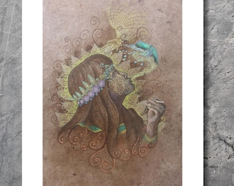 Colibri – Visionary Poster Print by Luis Tamani – Mystical Spiritual Art
