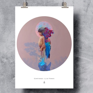 Fiducia – Stampa psichedelica di Luis Tamani – Arte sciamanica visionaria