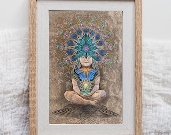 Purity – Psychedelic Poster Print by Luis Tamani – Visionary Shamanic Art