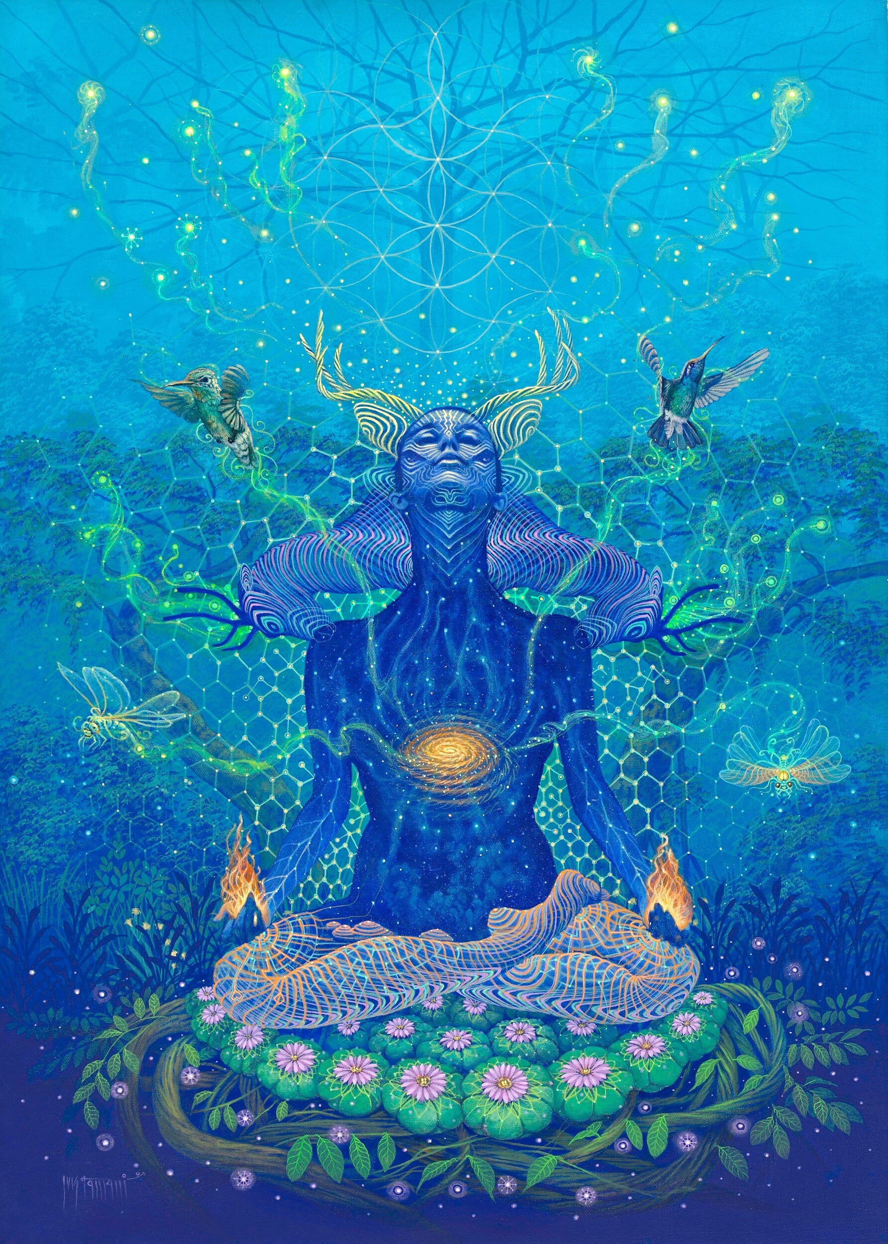 【U LAN】Dreamer Painting Layered Long Sleeve Universal Light – Visionary Canvas Wall Art by Luis Tamani