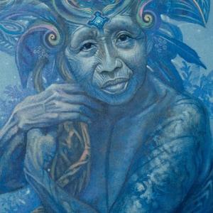 Mother – Visionary Canvas Wall Art by Luis Tamani – Psychedelic Nature Print