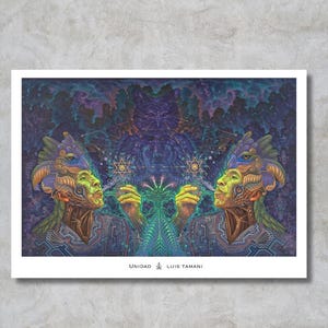 Unity – Visionary Poster Print by Luis Tamani – Mystical Spiritual Art