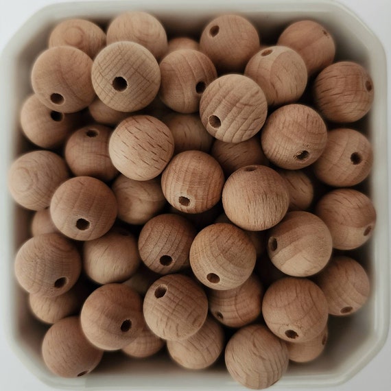 14mm Beech Wood Beads Wooden Beads Bulk Wholesale Etsy